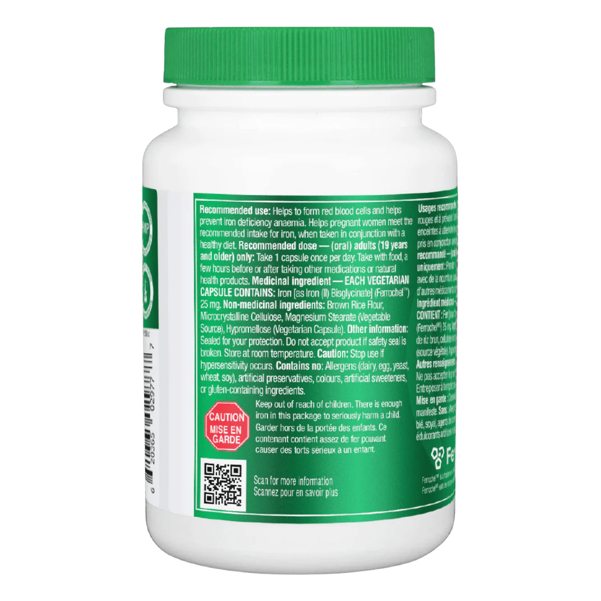 Organika Absolute Iron (Ferrochel) 25mg 120 Vegetarian Capsules