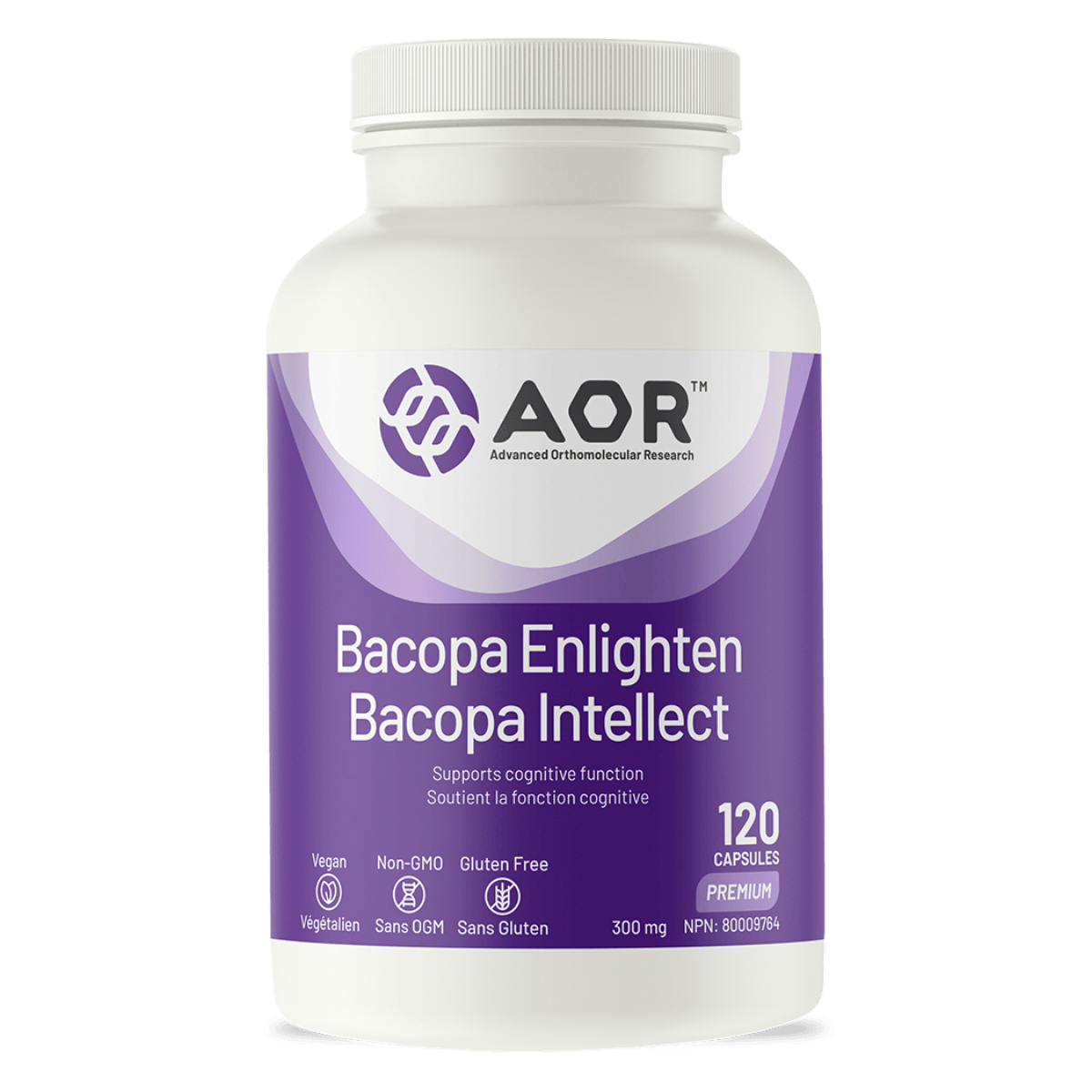 AOR Bacopa Enlighten 300mg Vegetarian Capsules