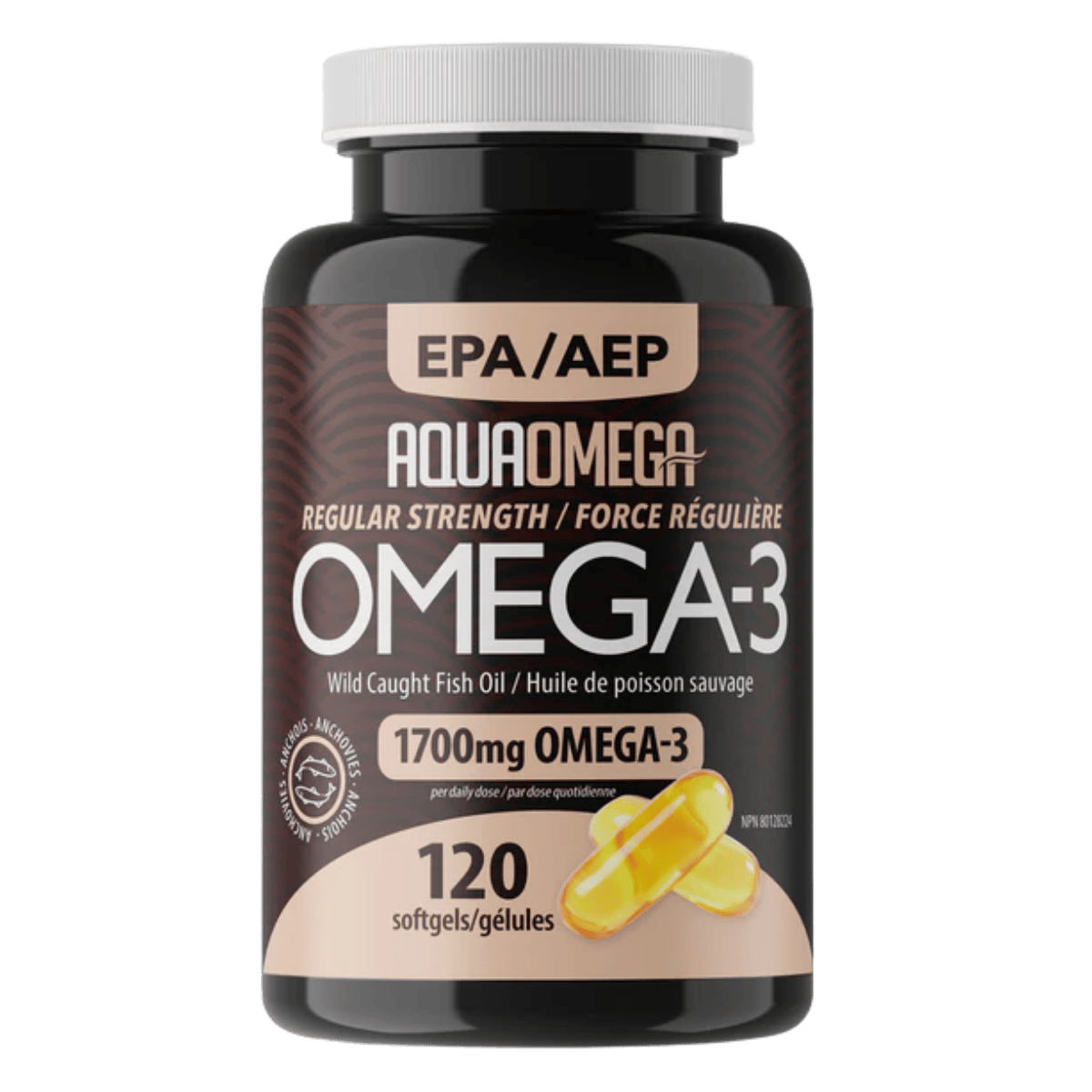 AquaOmega Omega-3 Regular Strength EPA Softgels