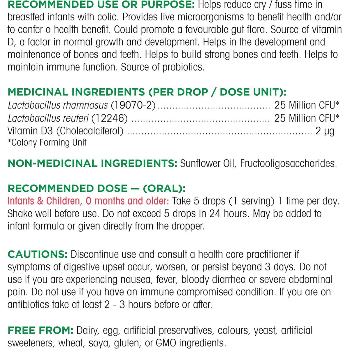 Organika Baby Pre+Probiotic Drops with Vitamin D 7.5mL