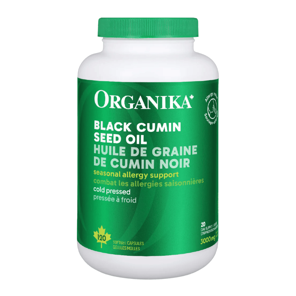 Organika Black Cumin Seed Oil 500mg 60 Softgel Capsules