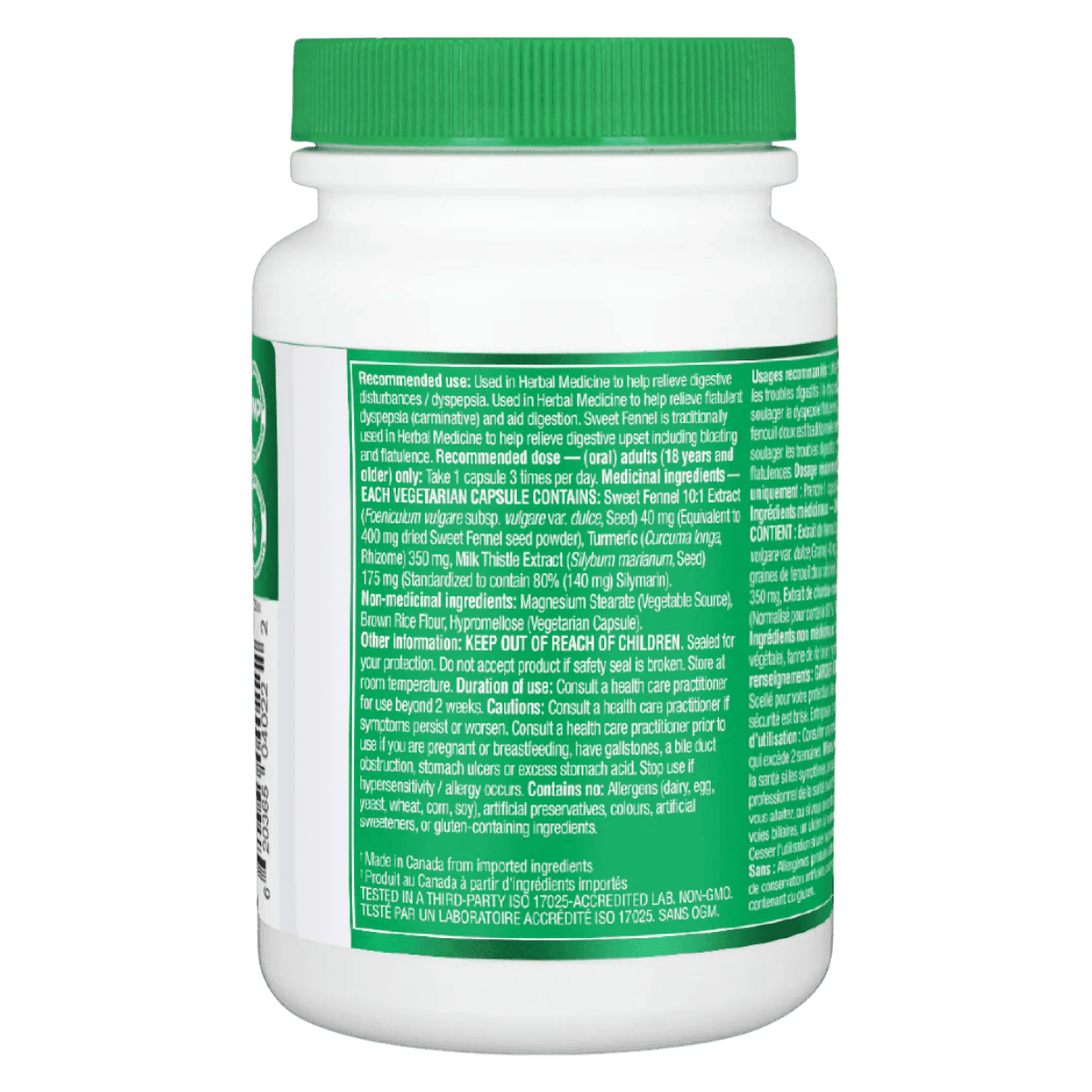 Organika Bloat Relief 120 Vegetarian Capsules