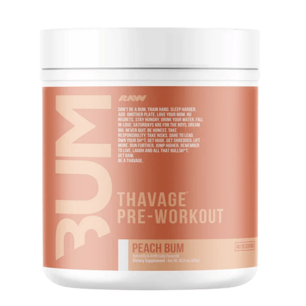 RAW x CBUM Thavage Pre-Workout Powder 40 Servings