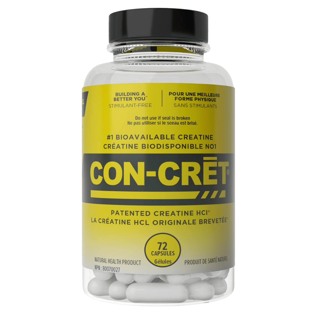 CON-CRĒT Creatine HCl 72 Capsules