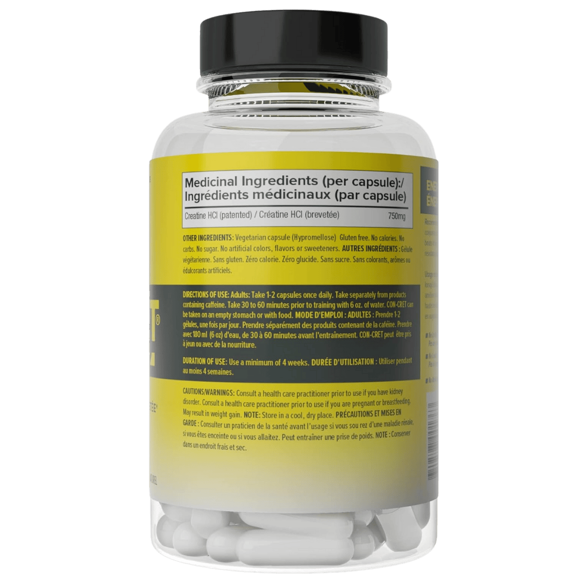 CON-CRĒT Creatine HCl 72 Capsules