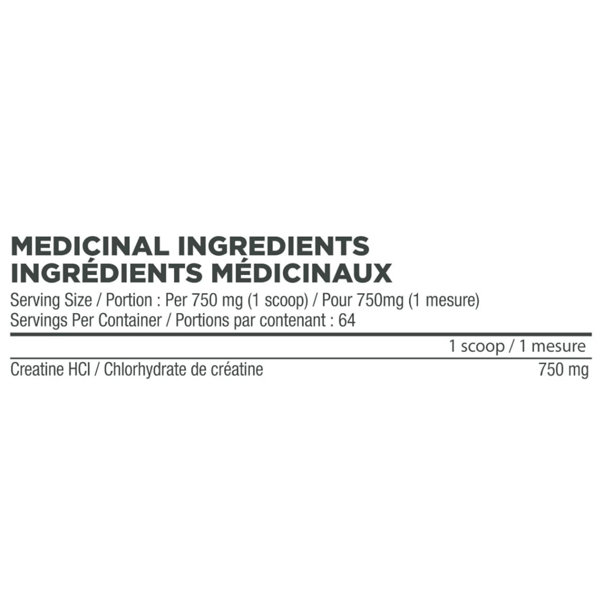 CON-CRĒT Creatine HCl Powder 64 Servings