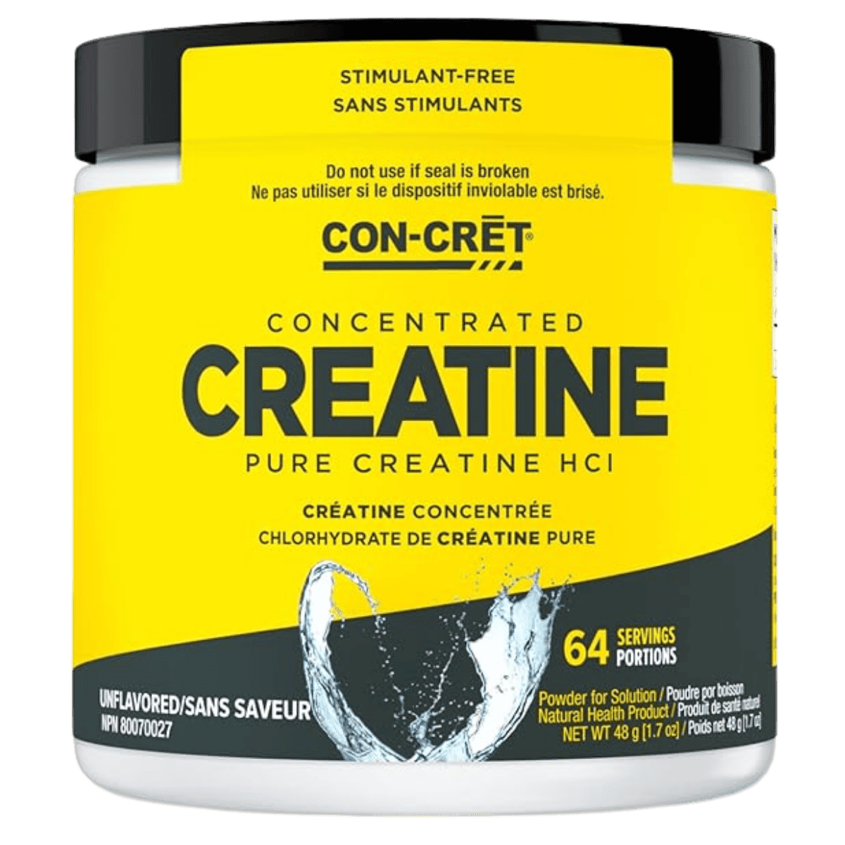 CON-CRĒT Creatine HCl Powder 64 Servings