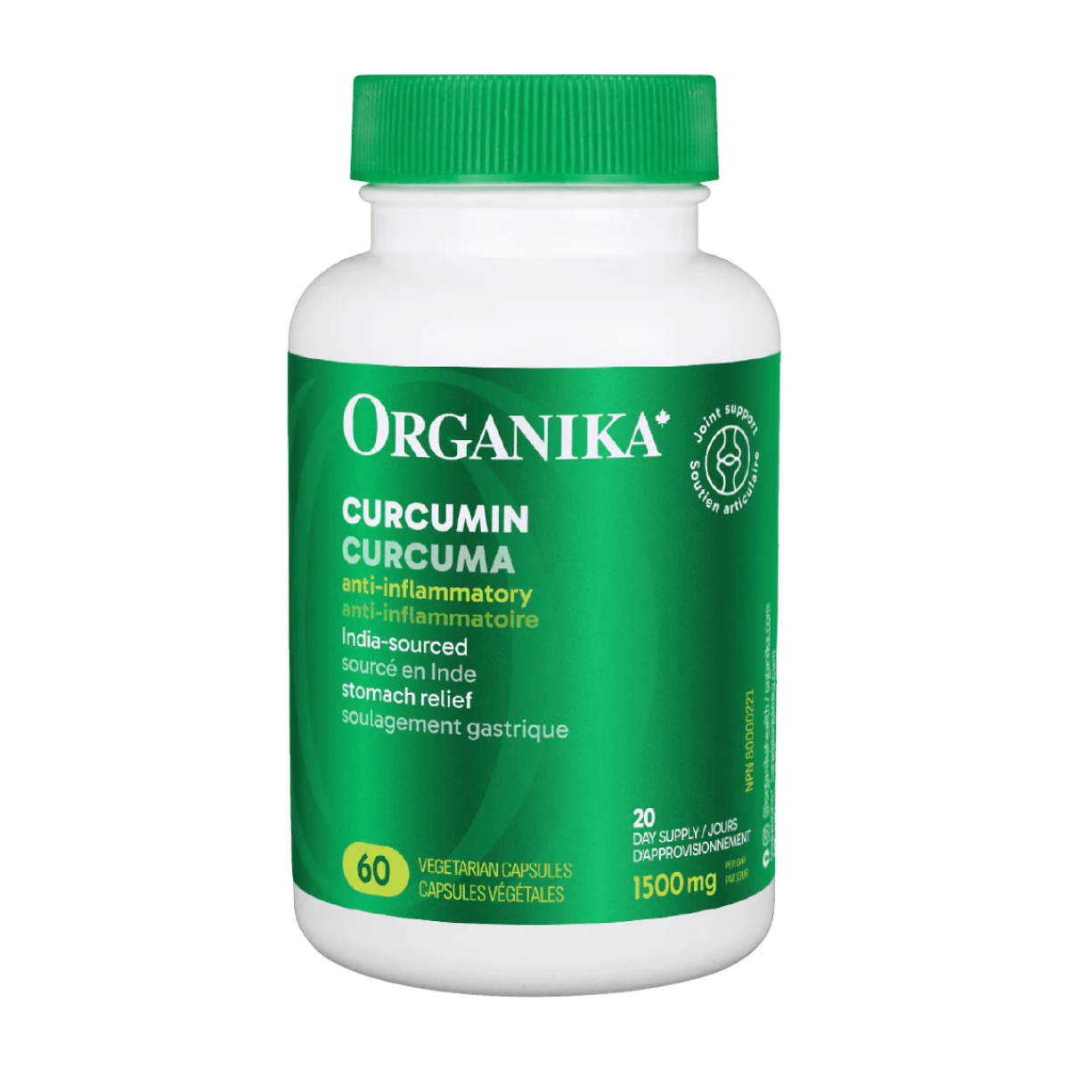 Organika Curcumin Turmeric 500mg Vegetarian Capsules