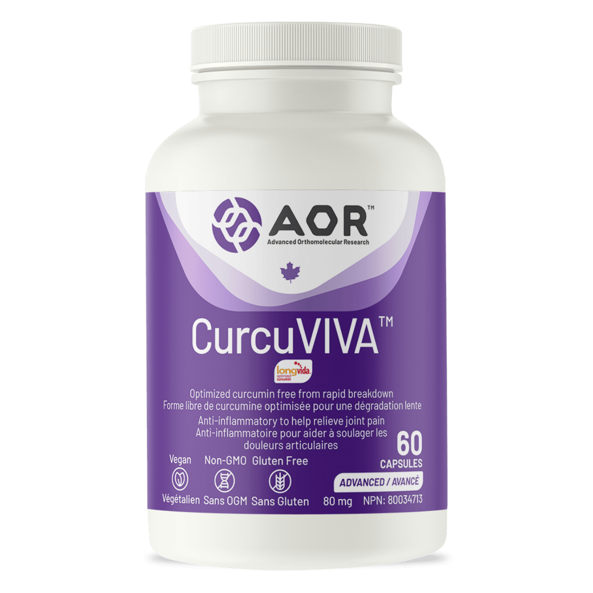 AOR CurcuVIVA 60 Vegetarian Capsules
