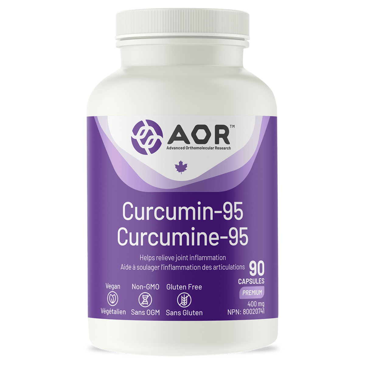 AOR Curcumin-95 400mg 90 Vegetarian Capsules