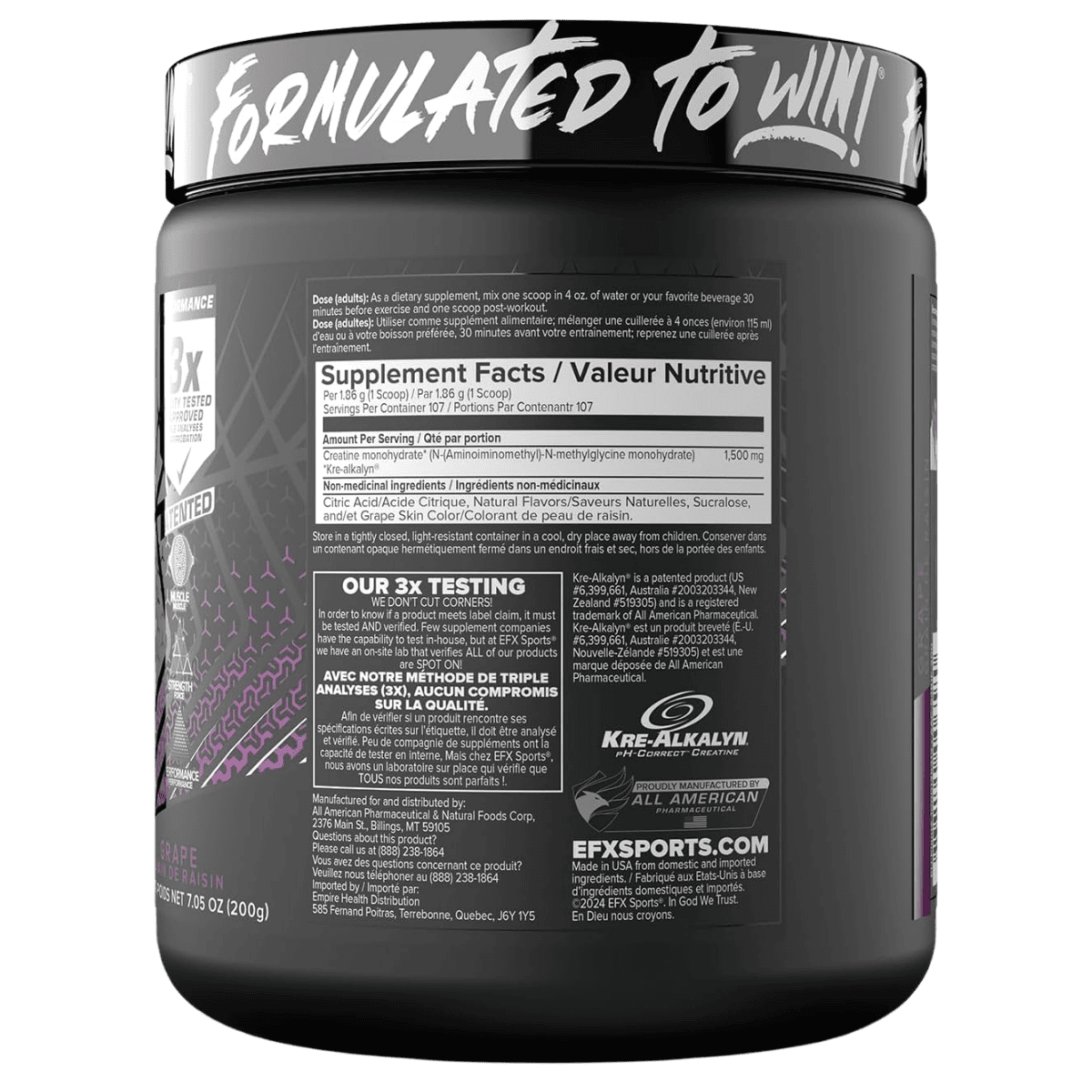 EFX Sports Kre-Alkalyn EFX Powder 200g
