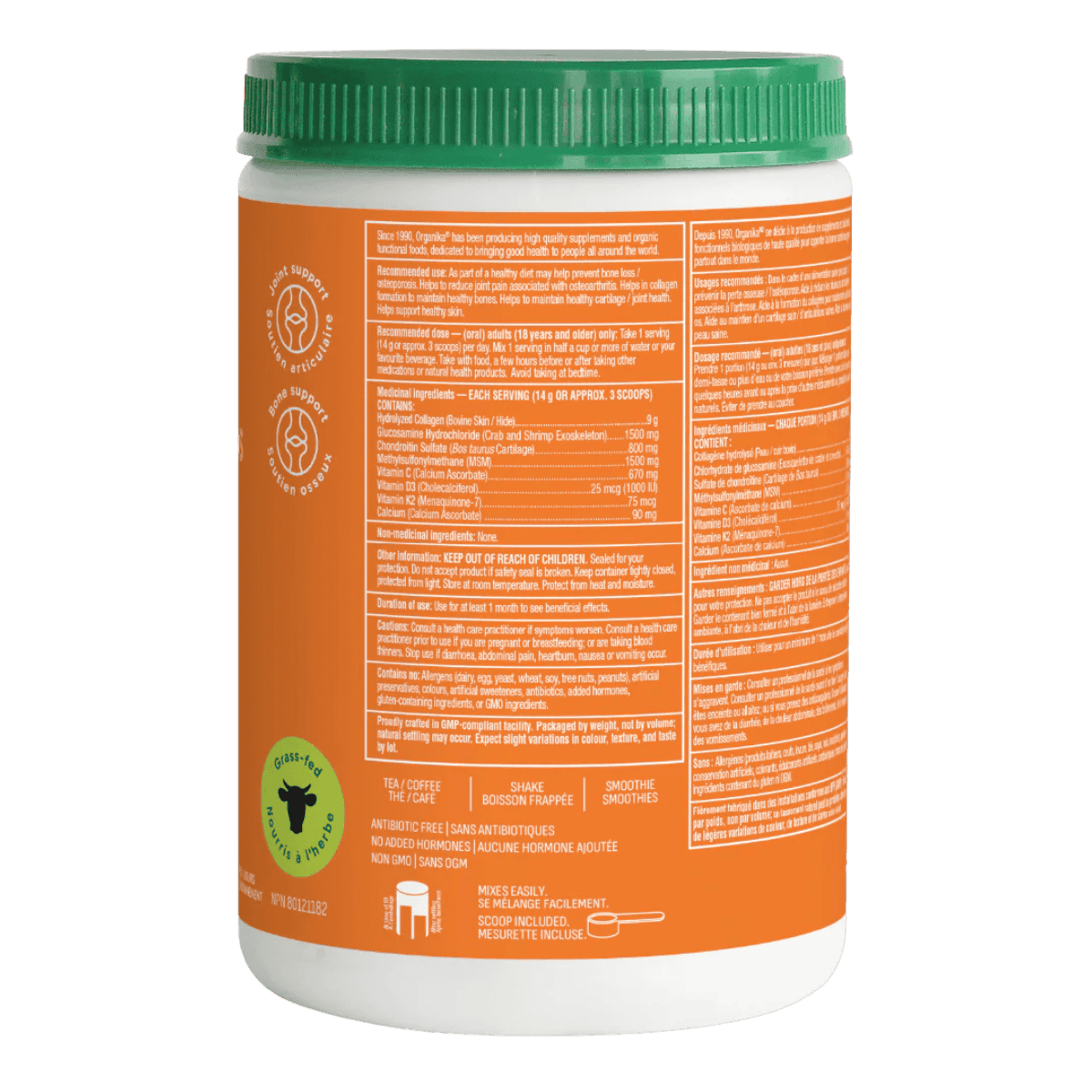 Organika Enhanced Collagen Protein Bone & Joint 280g Unflavoured