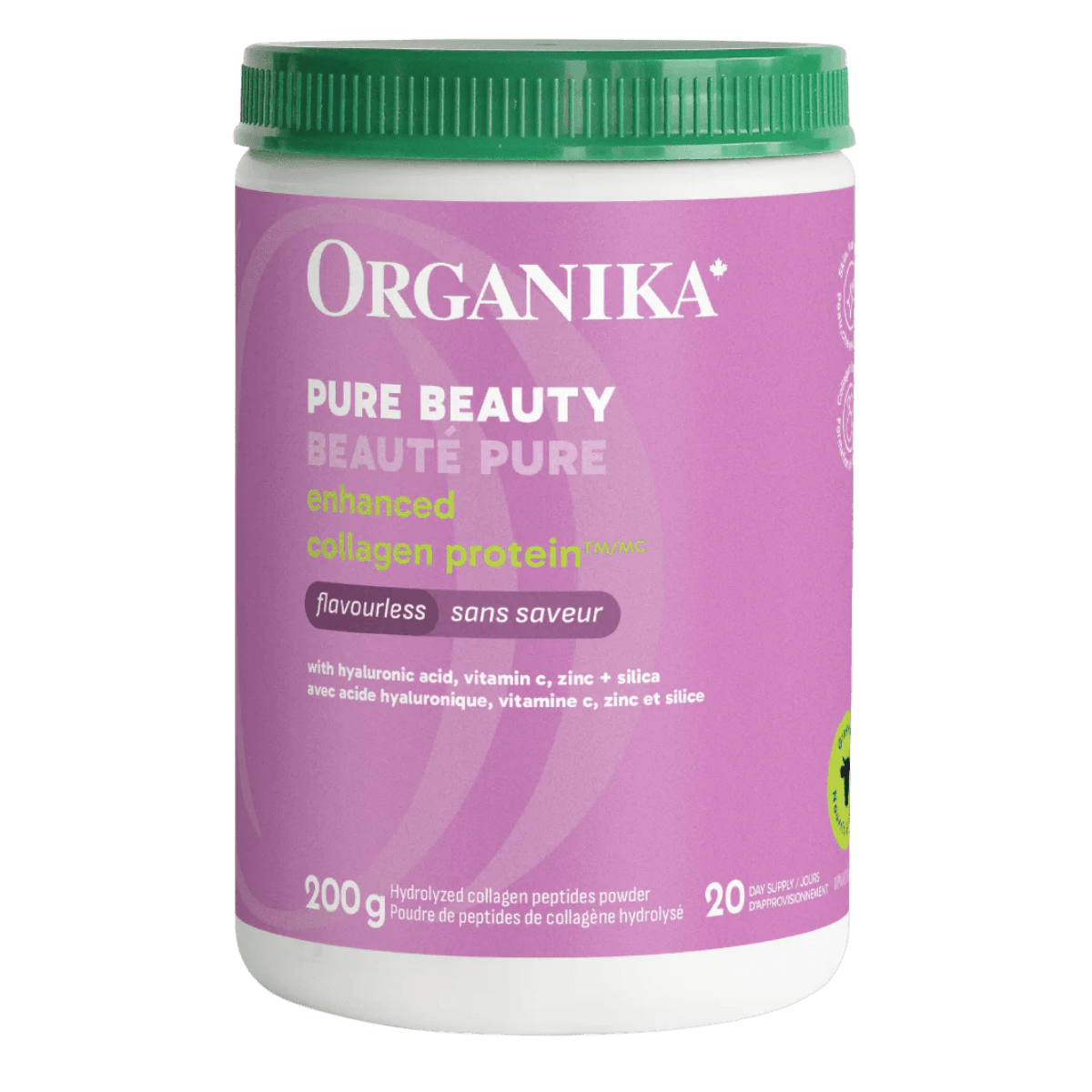 Organika Enhanced Collagen Protein Powder Pure Beauty 200g Unflavoured
