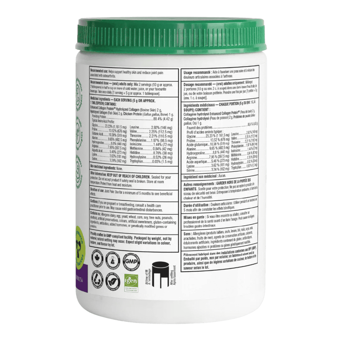 Organika Full Spectrum Collagen Type 1, 2, 3 Powder 250g Bone Broth Flavour