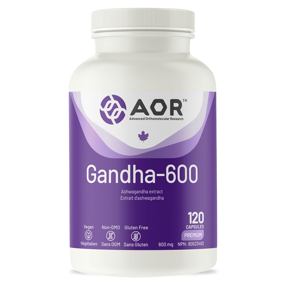 AOR Gandha-600 Ashwagandha 600mg Vegetarian Capsules