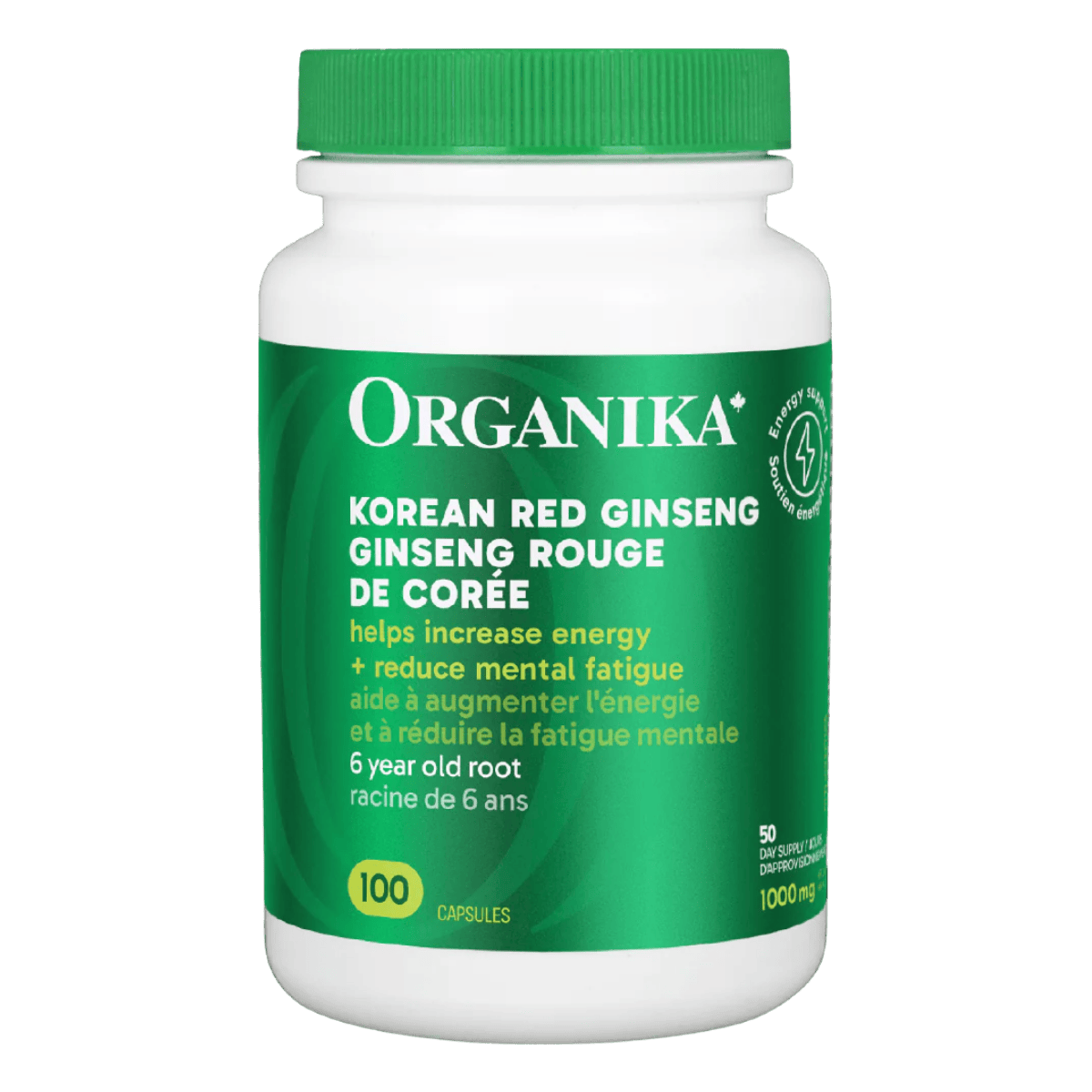 Organika Korean Red Ginseng 500mg Capsules