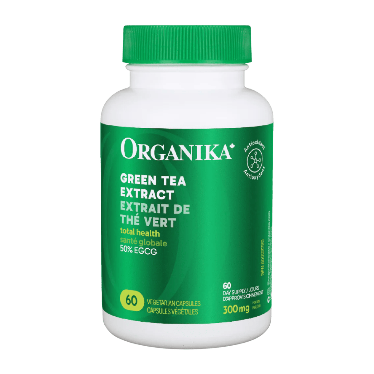 Organika Green Tea Extract 300mg 60 Vegetarian Capsules