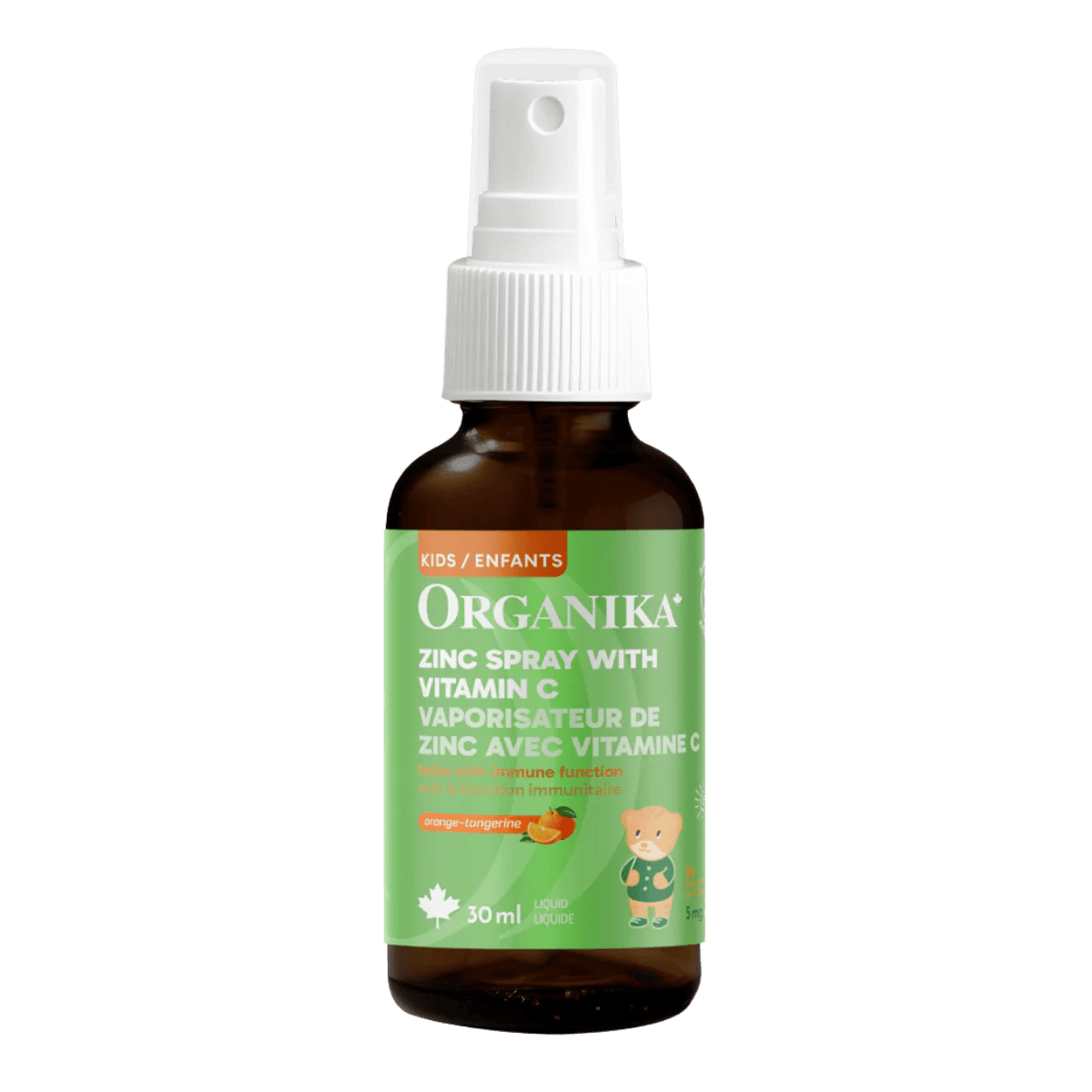 Organika Kids Zinc Spray with Vitamin C 30mL Orange Tangerine