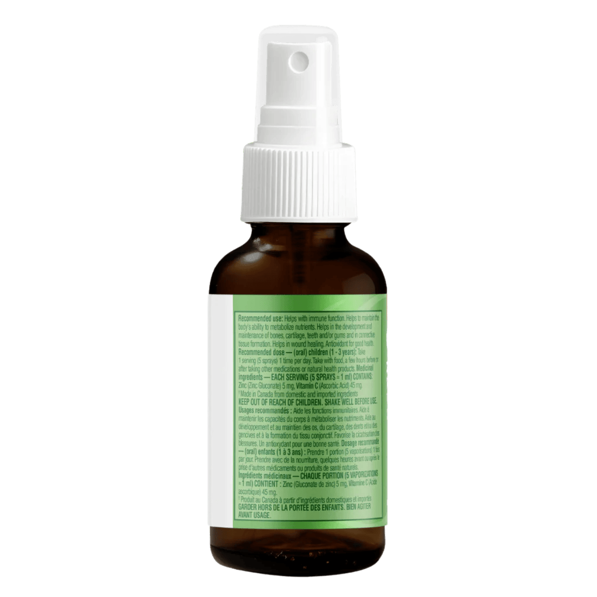 Organika Kids Zinc Spray with Vitamin C 30mL Orange Tangerine