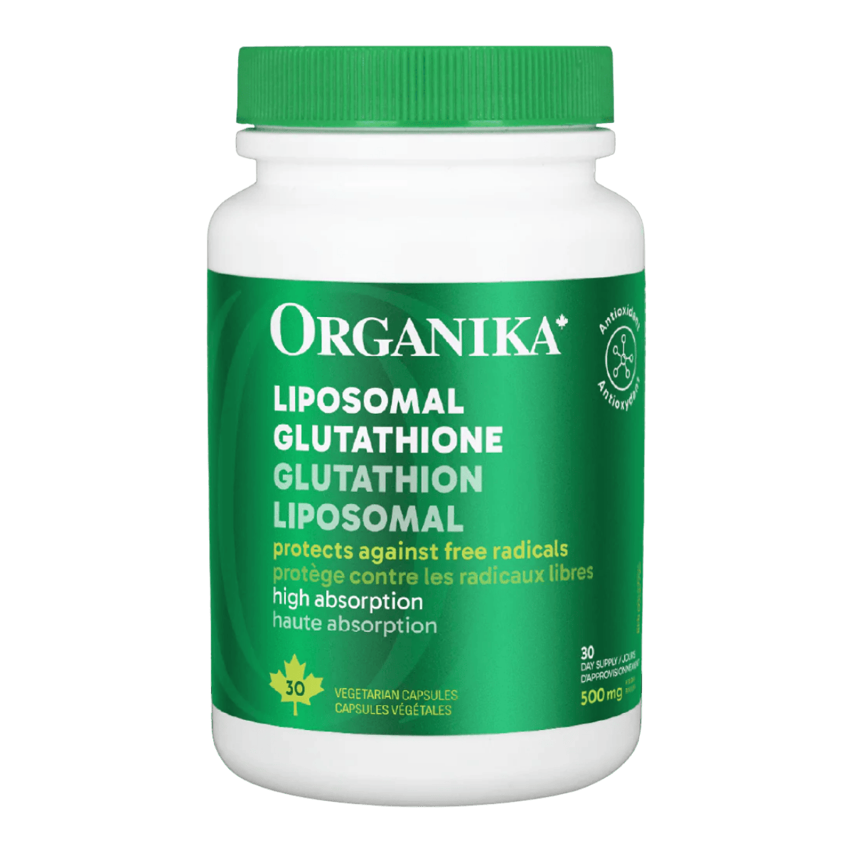 Organika Liposomal Glutathione 500mg 30 Vegetarian Capsules