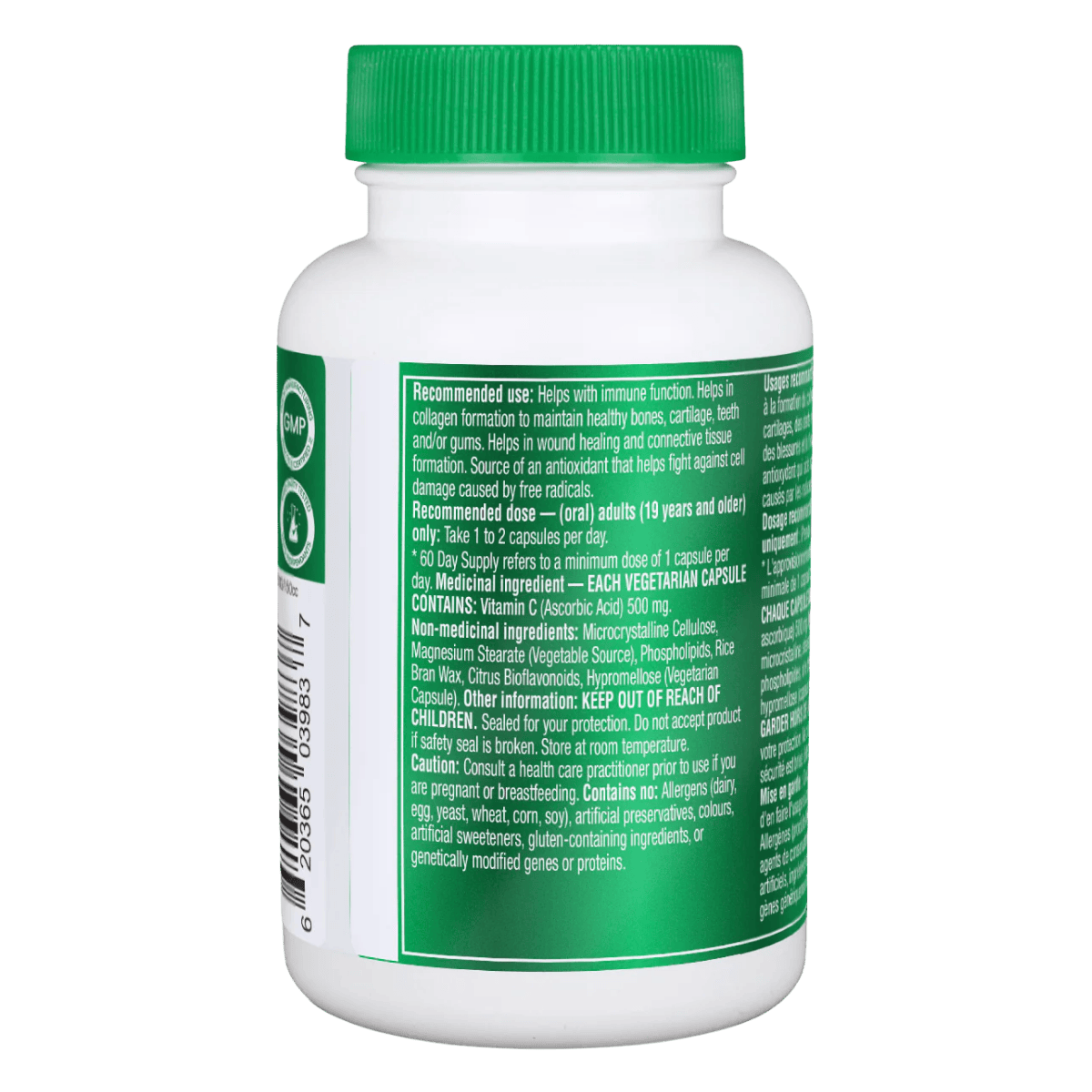 Organika Liposomal Vitamin C 500mg 60 Vegetarian Capsules