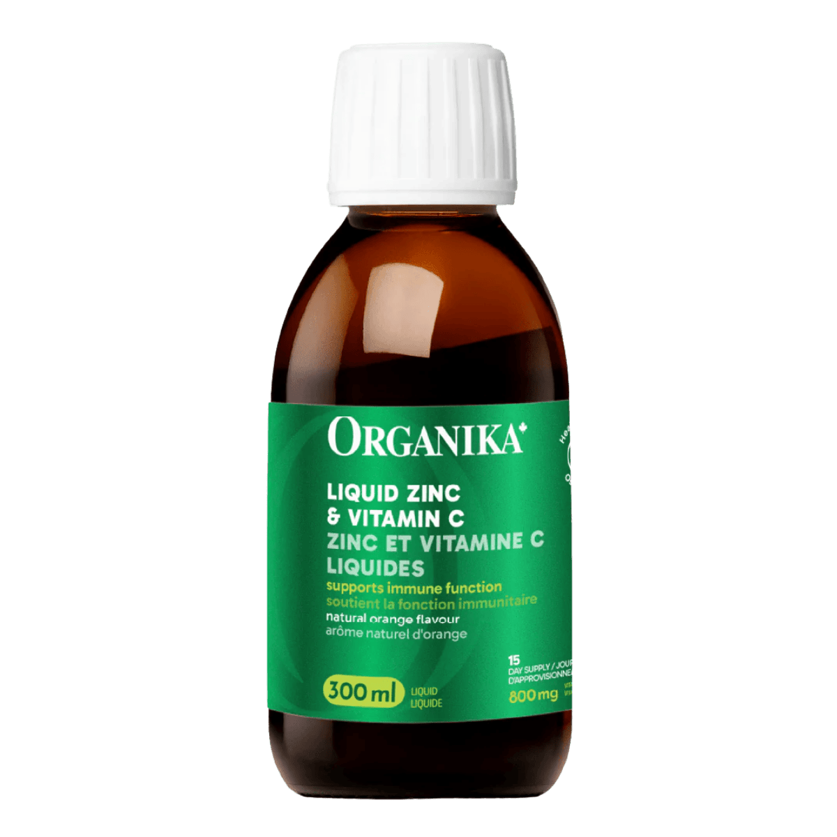 Organika Liquid Zinc & Vitamin C 300mL Natural Orange Flavour