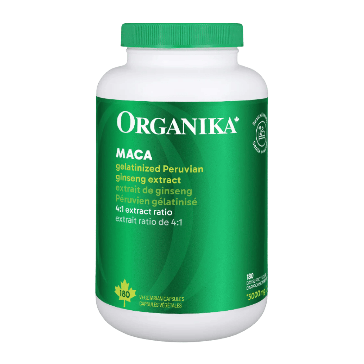 Organika Maca 750mg 180 Vegetarian Capsules