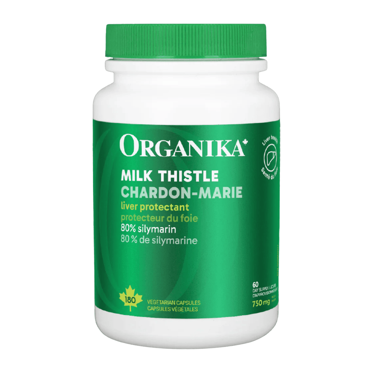 Organika Milk Thistle 250mg Vegetarian Capsules
