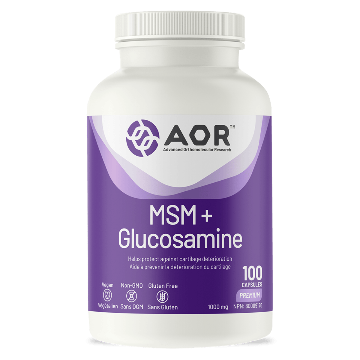 AOR MSM + Glucosamine Vegetarian Capsules