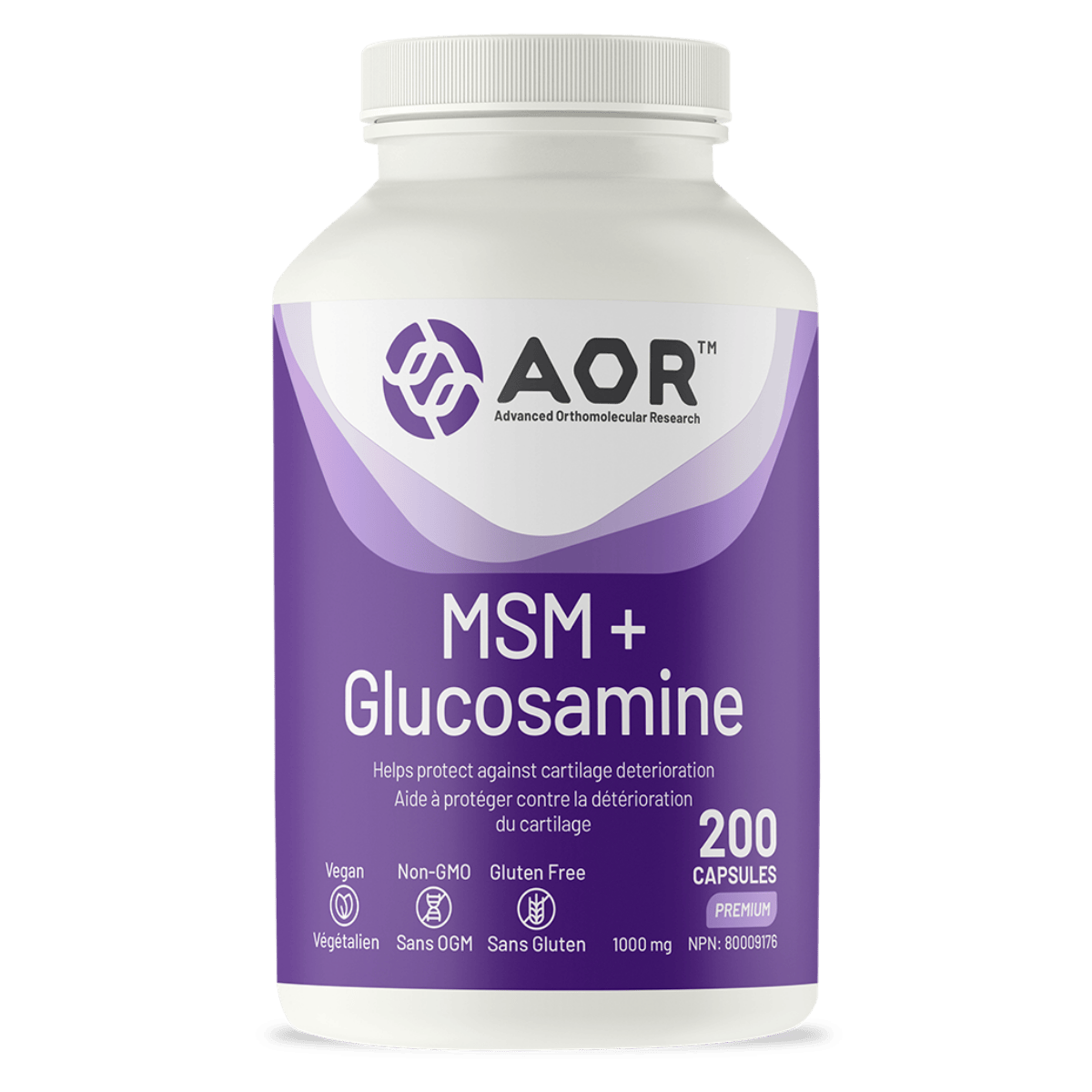 AOR MSM + Glucosamine Vegetarian Capsules
