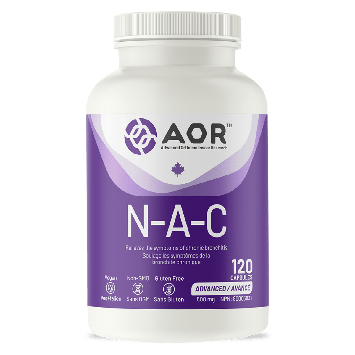 AOR N-A-C (N-Acetyl-L-Cysteine) 500mg Vegetarian Capsules