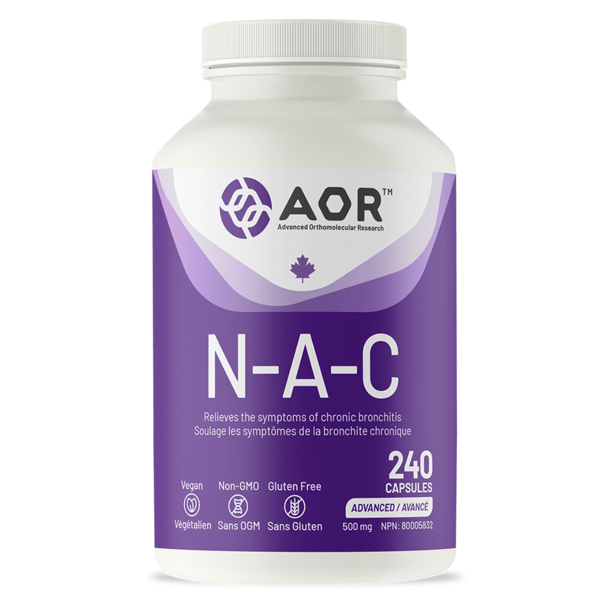 AOR N-A-C (N-Acetyl-L-Cysteine) 500mg Vegetarian Capsules
