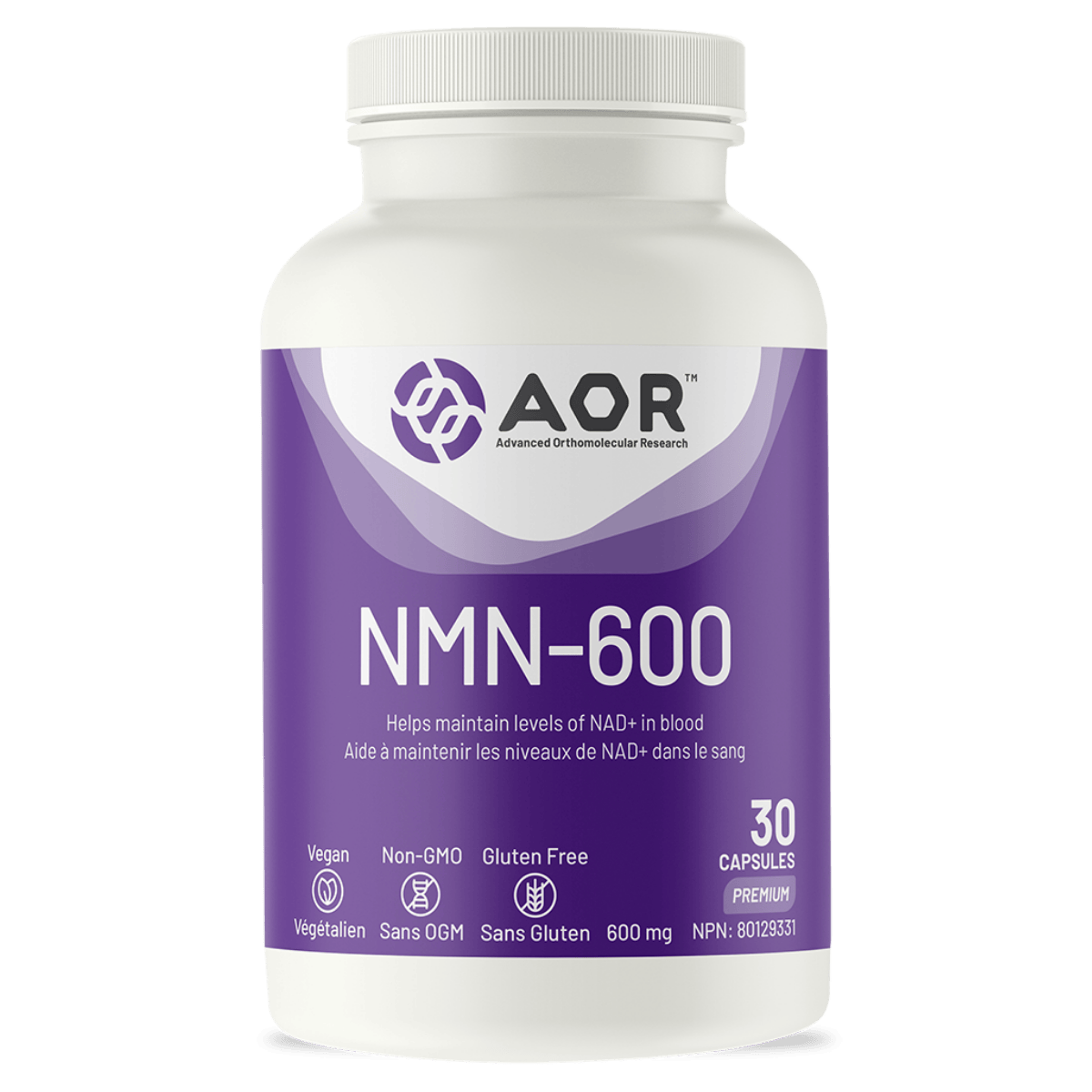 AOR NMN-600 600mg Vegetarian Capsules
