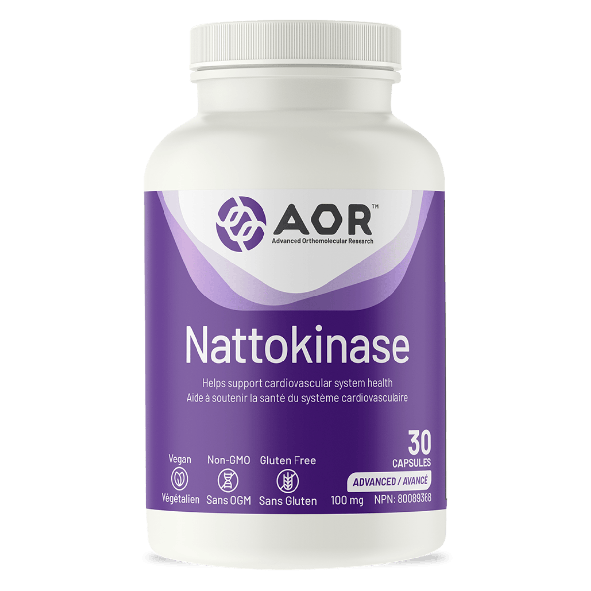 AOR Nattokinase 100mg Vegetarian Capsules