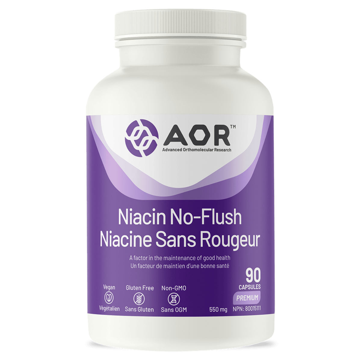 AOR Niacin No-Flush Vegetarian Capsules