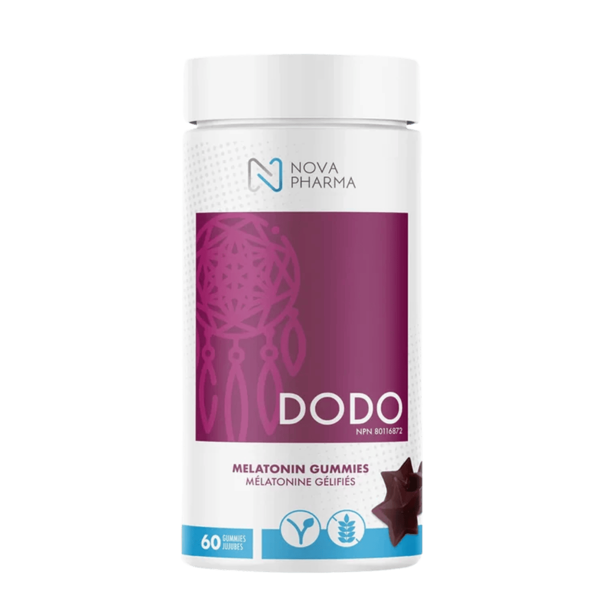 Nova Pharma Dodo Melatonin Gummies Grape 60 Count