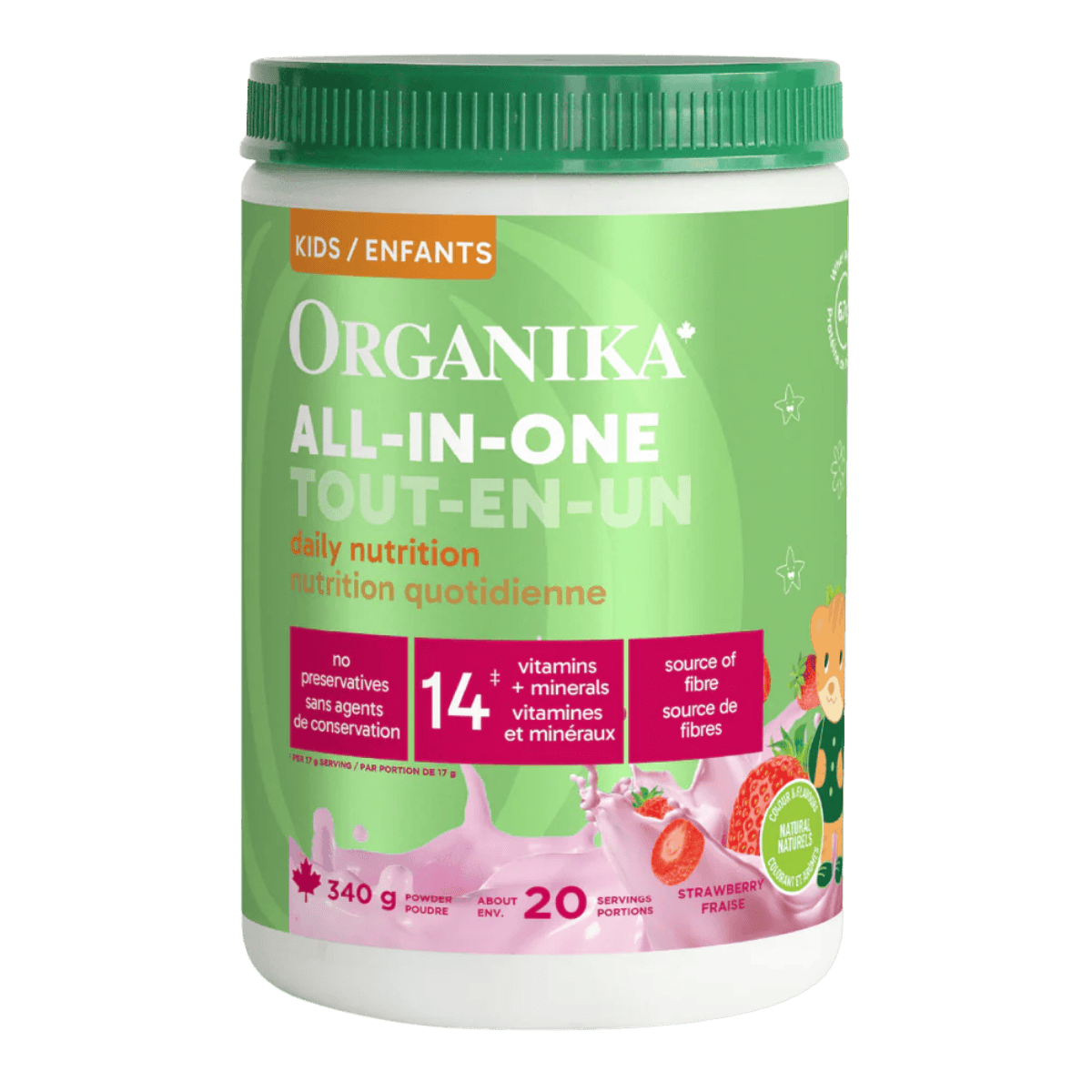 Organika Kids All-In-One Daily Nutrition Whey Protein Powder 340g