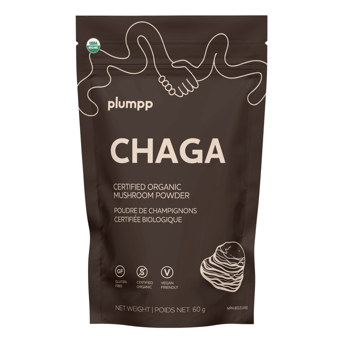 Plumpp Organic Chaga Mushroom Powder 60g