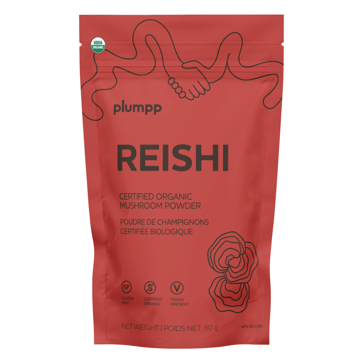 Plumpp Organic Mushroom Powder Reishi 60g