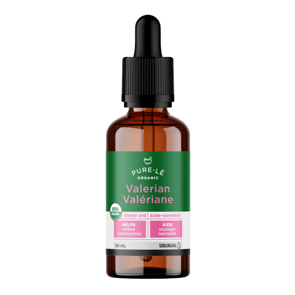 Pure-Lē Organic Fluid Extract Valerian Root Super Strength SSHS 50mL