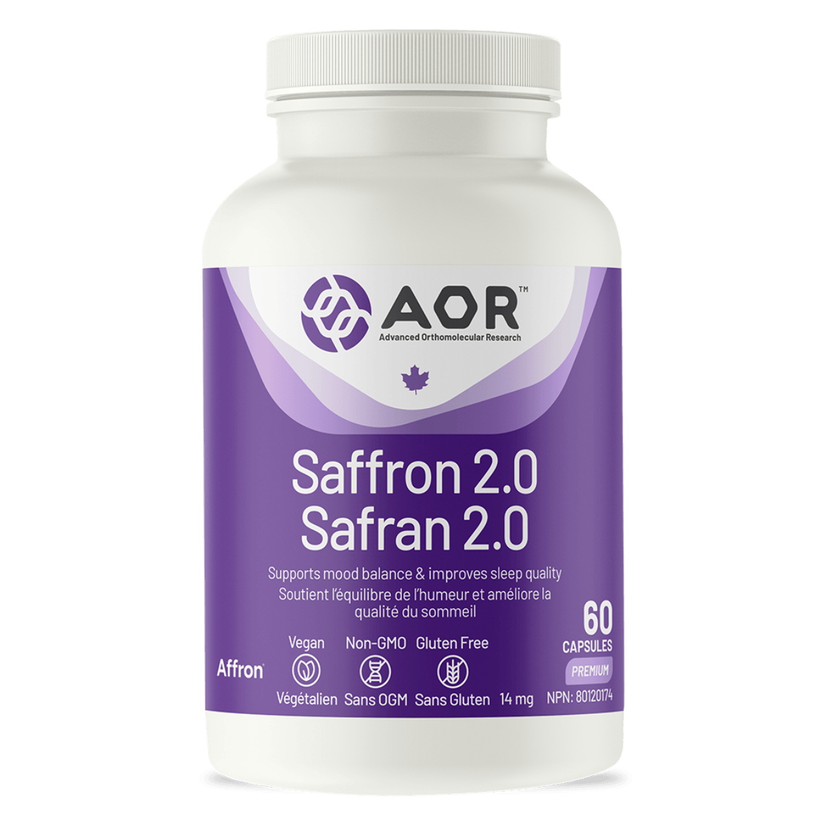 AOR Saffron 2.0 60 Vegetarian Capsules