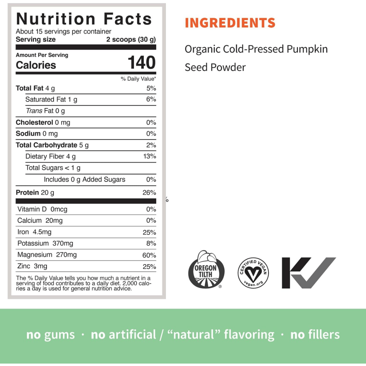 Sprout Living Simple Protein Organic Pumpkin 1 lbs