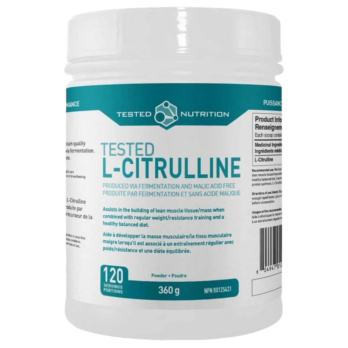 Tested Nutrition Pure L-Citrulline Powder 360g Unflavoured