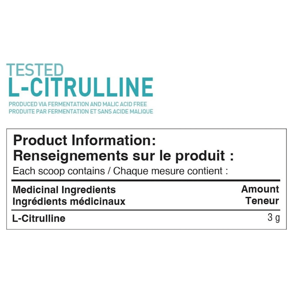 Tested Nutrition Pure L-Citrulline Powder 360g Unflavoured