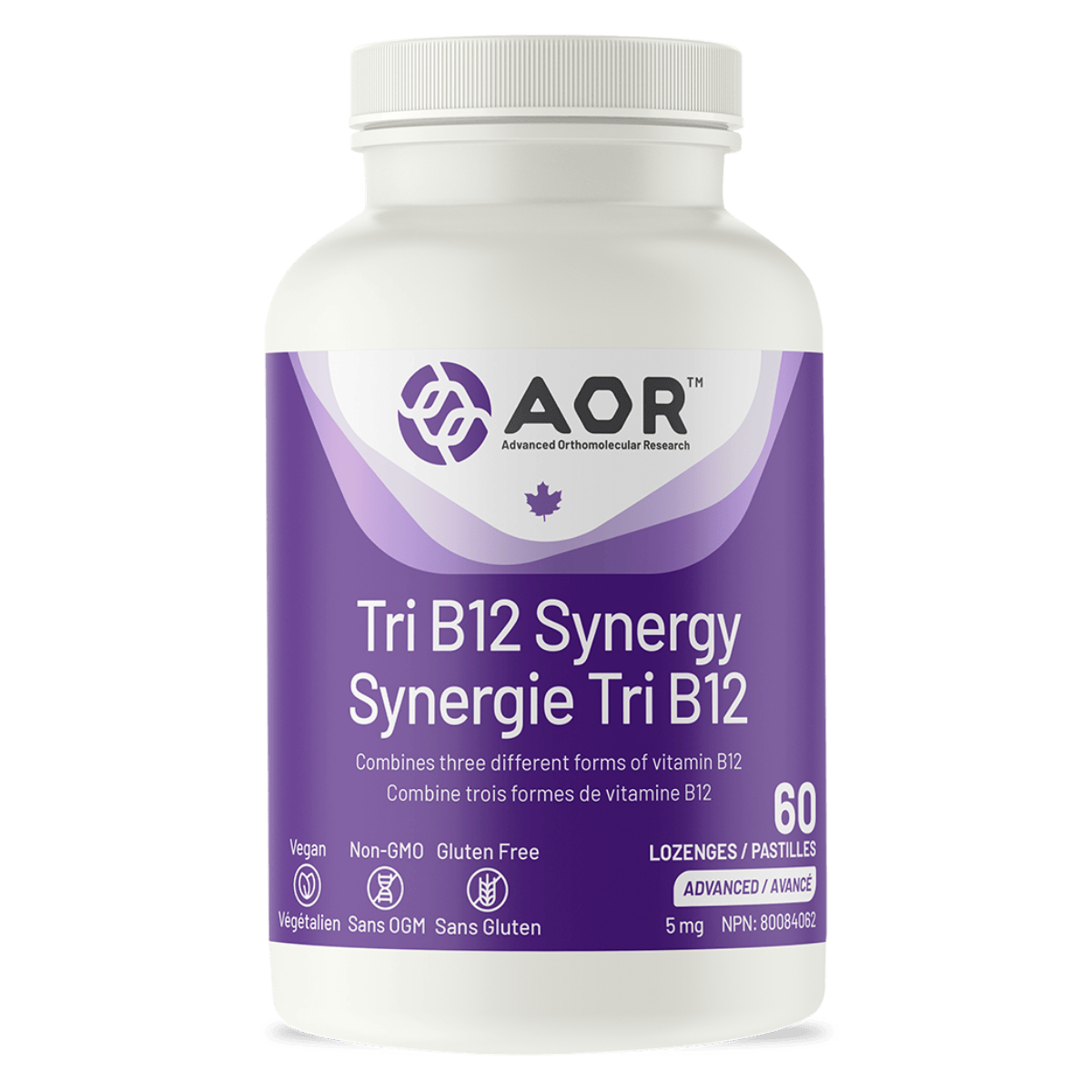 AOR Tri B12 Synergy 5mg 60 Lozenges