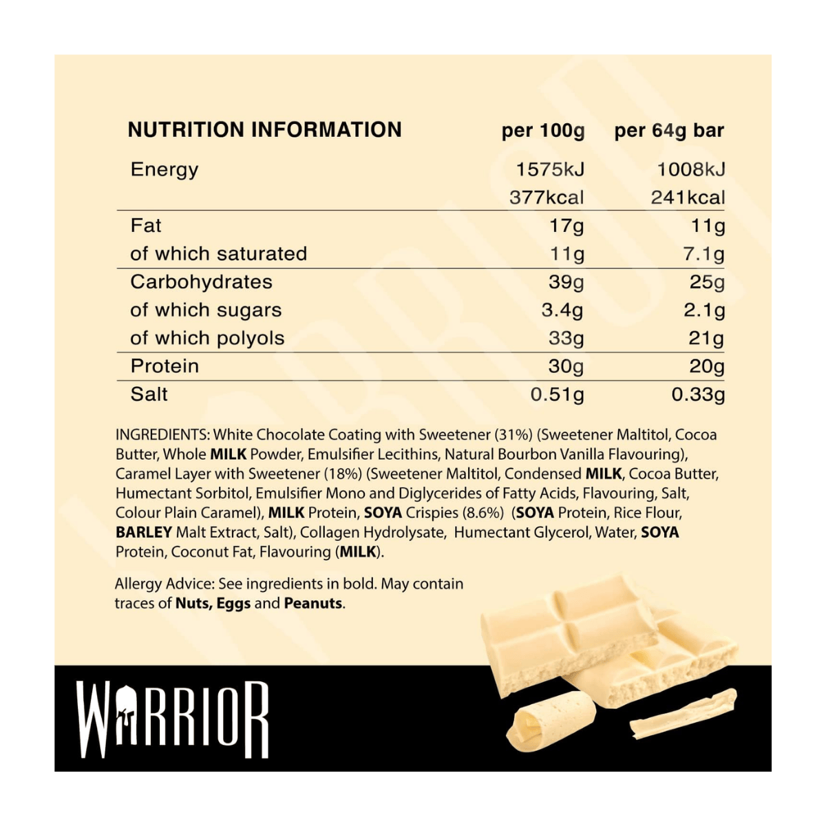 Warrior Crunch Protein Bar 64g
