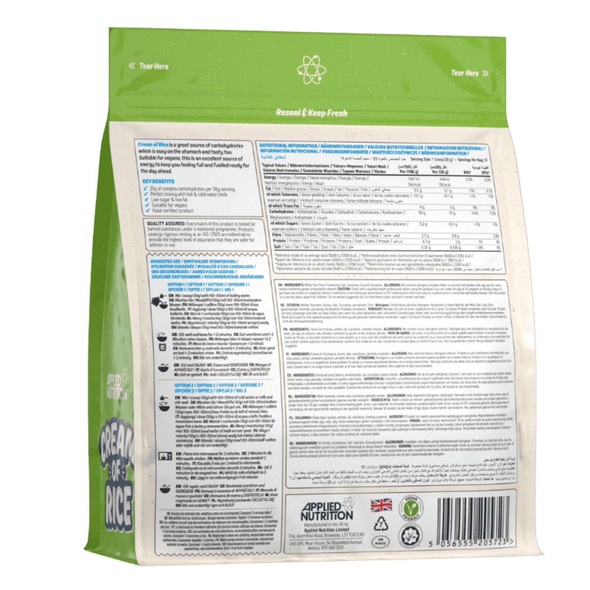 Applied Nutrition Cream of Rice