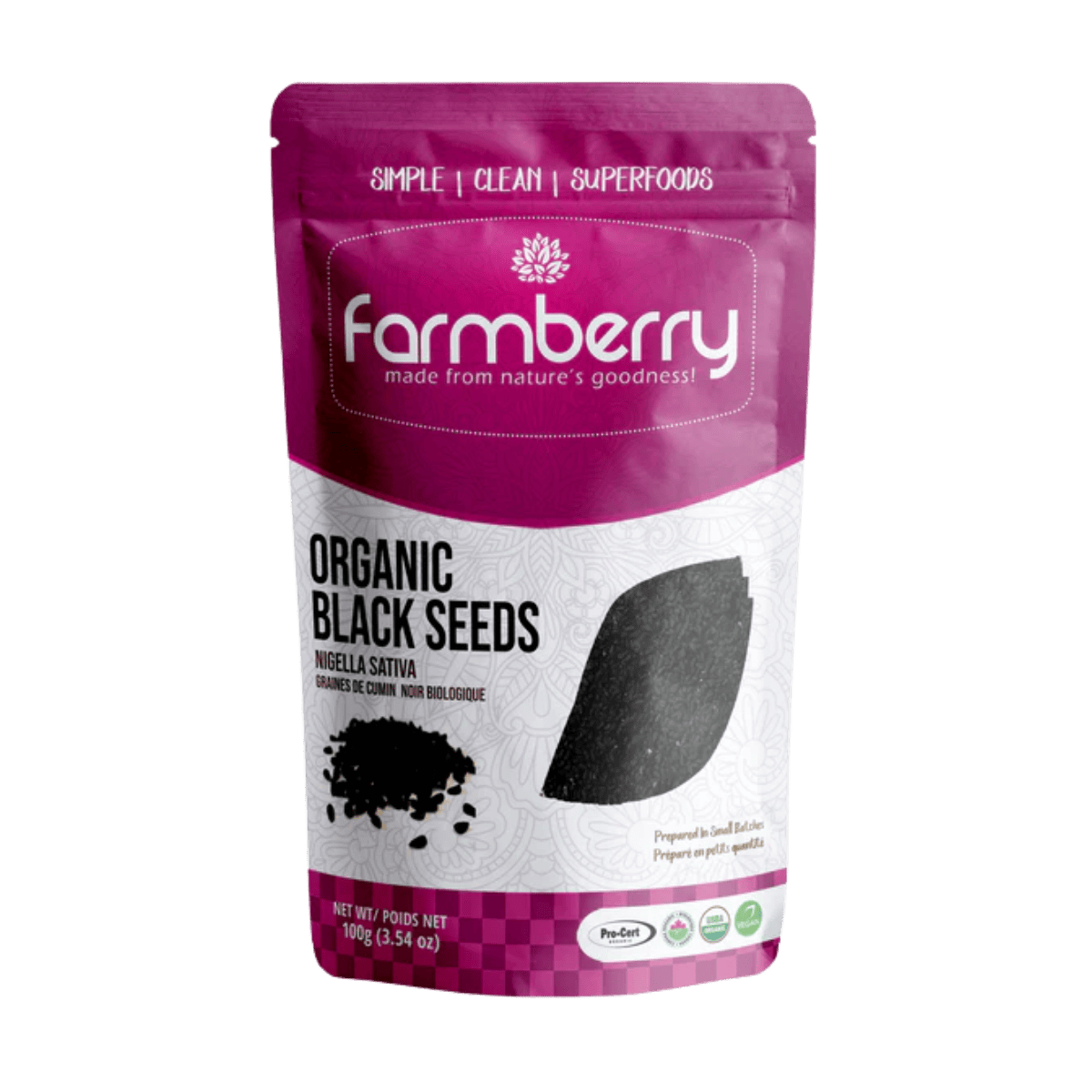 Farmberry Organic Black Seeds (Nigella Sativa) 100g