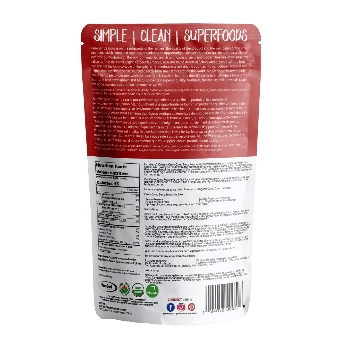 Farmberry Organic Camu Camu Powder 230g