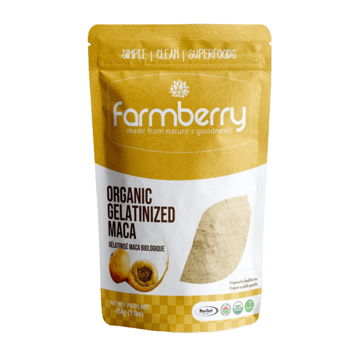 Farmberry Organic Powder Maca Powder Gelatinized 454g